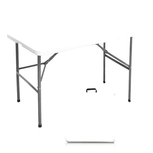 CampLand 4ft Folding Table, Indoor & Outdoor Heavy Duty Camping Table, Folding Picnic Table, Folding Card Table for Picnic, Party, Camping (4FT)