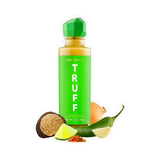 TRUFF Jalapeño Lime Hot Sauce, Gourmet Hot Sauce with Black Winter Truffles, Green Jalapeño Peppers, Black Truffle Oil, Unique Flavor Experience in a Bottle, 6 oz.