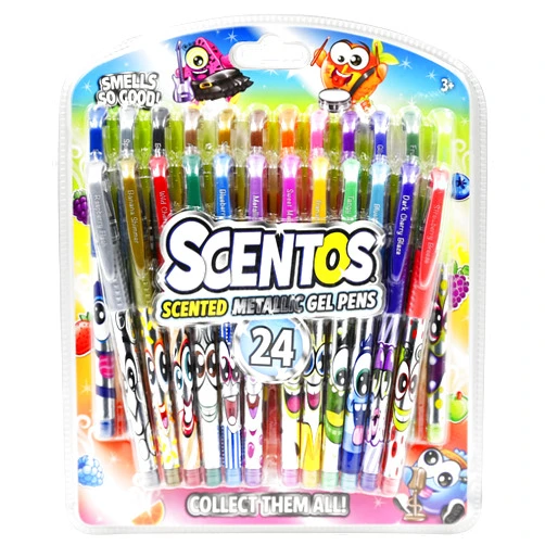 Scentos Scented Gel Pen- Metallic- 24pc
