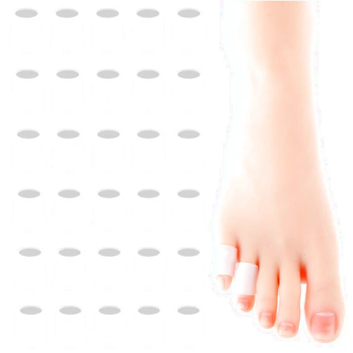 Sibba Silicone Toe Sleeves 30Pcs Pinky Toe Protector Gel Toe Tubes Corn Pads Reusable Sleeves Caps Cushion Soft Calluses Protectors Remover Finger Covers for Corns Hammer Friction