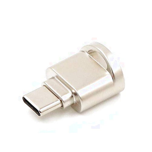 SCORLTEC USB Type C Card Reader for Microsd/TF Memory Card,Micro SD to Type C USB Adapter (Silver)