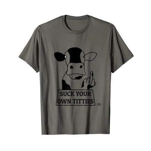 Seitan Panado Suck Your Own Titties - Original Illustration - BeVegan T-Shirt