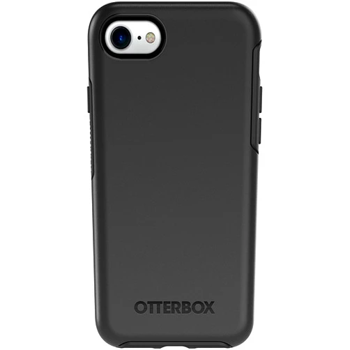 OtterBox iPhone SE 3rd/2nd Gen, iPhone 8/7 (not Compatible with Plus Sized Models) Symmetry Series Case - Black, Ultra-Sleek, Wireless Charging Compatible, Raised Edges Protect Camera & Screen