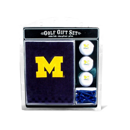 Team Golf NCAA Gift Set Embroidered Golf Towel, 3 Golf Balls, and 14 Golf Tees 2-3/4
