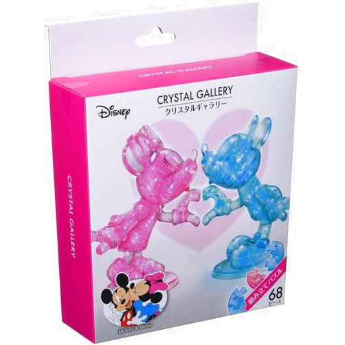 Hanayama 3D Jigsaw Puzzle, 68 Pieces, Crystal Gallery, Mickey & Minnie