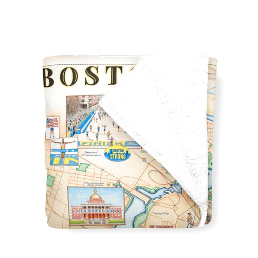 Xplorer Maps Boston City Fleece Blanket | 58
