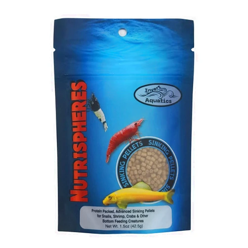 Invert Aquatics NutriSpheres - Sinking Diet for Snails, Shrimp & Bottom Feeding Fish