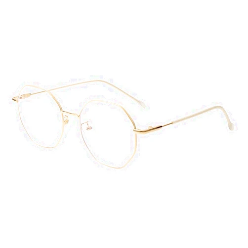 NIDOVIX Polygon Non Prescription Glasses for Women Men Vintage Octagon Square Metal Frame Eyeglasses