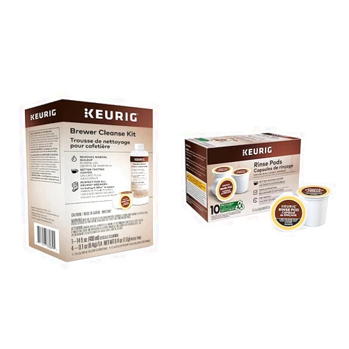 Keurig Brewer Cleanse Kit For Maintenance Includes Descaling Solution & Rinse Pods, Compatible Classic/1.0 & 2.0 K-Cup Pod Coffee Makers (4 Count)