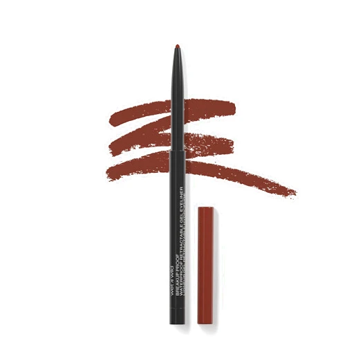 wet n wild Mega Last Breakup Proof Retractable Eyeliner - Ultra-Fine Brush, Waterproof,16-Hour Long-Lasting - Cruelty-Free & Vegan - Brick Brown