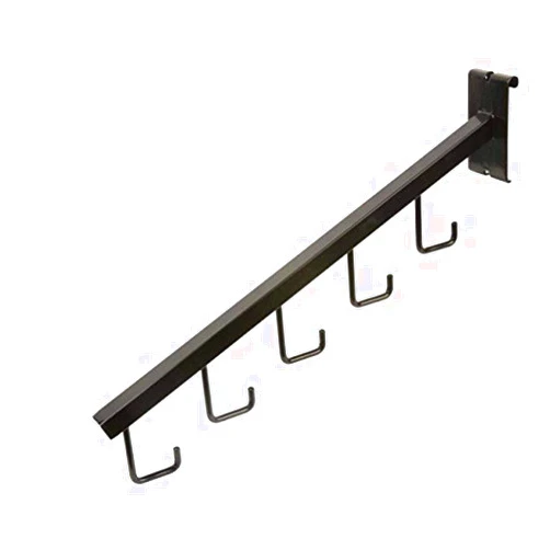NAHANCO BLK5H 5 Hook Waterfall for Gridwall, Square Tubing - Black