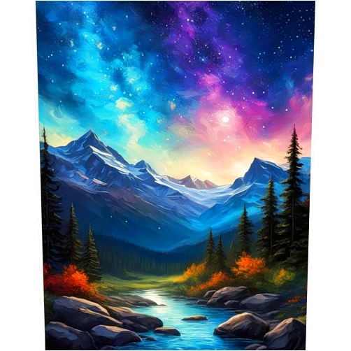 Tigdtiu Mountain Paint By Numbers Kit for Adults Beginner-Landscape Adult Paint By Number Kits On Canvas DIY Oil Painting Kit For Beginners Adults' Paint-By-Number Kits For Gift Home Wall Decor 16x20 Inch