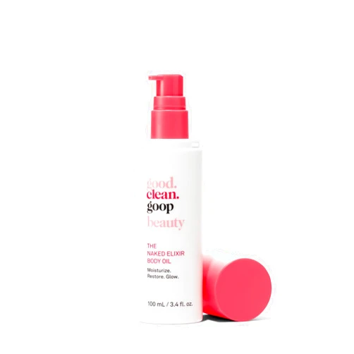 good.clean.goop beauty The Naked Elixir Body Oil | Body Oil to Hydrate Skin Barrier | Vitamin E Oil, Turmeric Root Extract & Saffron Extract | Body Moisturizer | Cruelty-Free & Vegan | 3.4 Fl oz