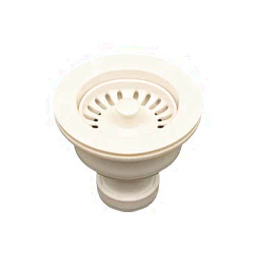 Whitehaus Collection Whitehaus RNW50L-WH Basket Strainer 3 1/2-Inch For Deep Fireclay Application, White
