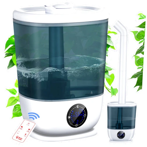 Brite Labs Plant Humidifier Indoor - 6L Top Fill Humidifier for Plants Growing Indoors - Quiet Cool Mist Humidifiers for Kids, Nursery, Bedroom - Large Room Ultrasonic Vaporizer Humidifiers for Home