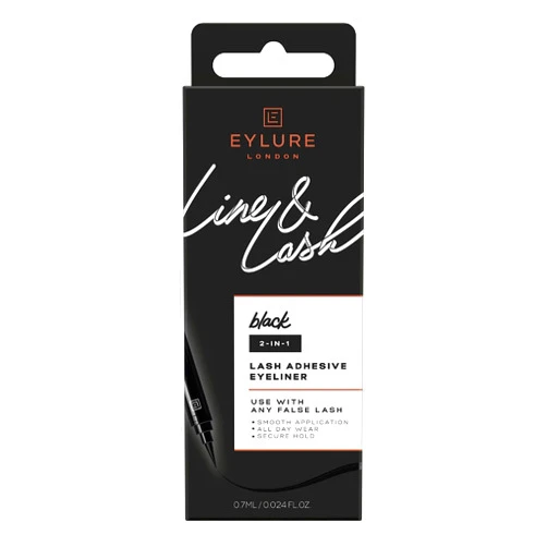 Eylure Line & Lash 2-in-1 Adhesive Eyeliner, Black