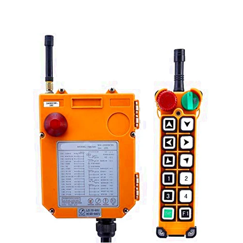 TELEcontrol Industrial Hoist Remote Control F24-12D AC/DC18V-65V Hoist Crane Wireless Remote Controller (1 Transmitter + 1 Receiver)
