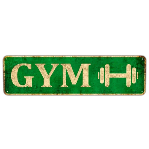 KIOZIY Gym Tin Sign, Weightlifting Signs for Home Gym Man Poster Decor, Man Metal Signs Poster Weightlifting Posters Home Art for Men Decor Sign 4x16 Inch