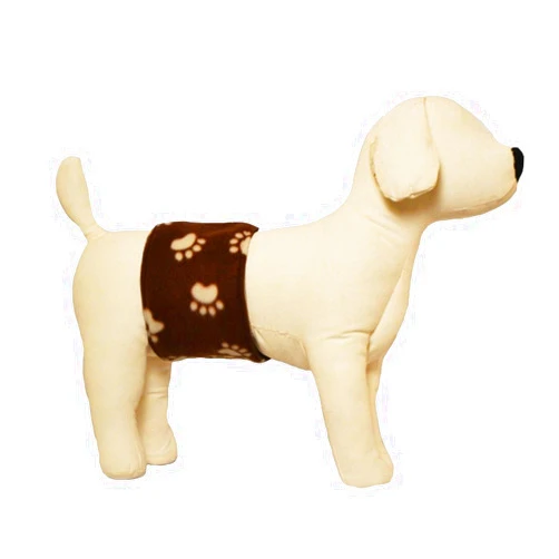 Cuddle Bands Premium Belly Band for Male Dog Training and Incontinence (Paw Print) (Small: 14-16)