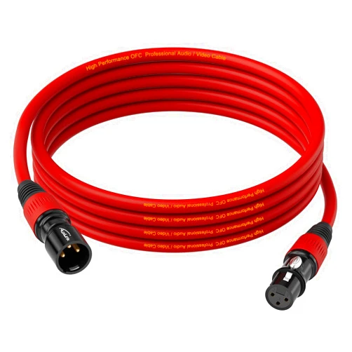 AuxLink XLR Cables 3ft, Microphone Cable Male to Female Gold-Plated 3 Pins Speaker Cable - 1Pack