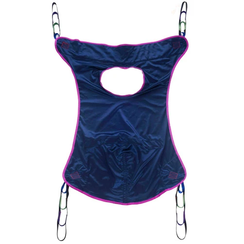 Medacure Full Body Patient Lift Sling with Commode Opening Universal Compatibility - Medium Bariatric Polyester Transfer Sling for Hoyer, and Other Patient Lifters - 49.2