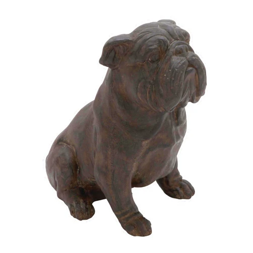 Deco 79 Polystone Bulldog Decorative Sculpture Distressed Sitting Home Decor Statue, Accent Figurine 10