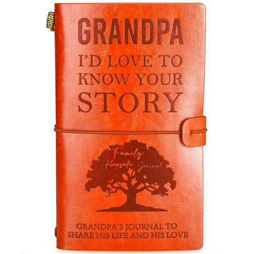 OCCdesign Grandpa Gifts for Birthday from Grandchildren Funny Retirement Birthday Gift for Grandfather Great Grandpa Gifts Best Even Papa Gift for Grandpa I Want to Hear Your Story Journal Leather Planners
