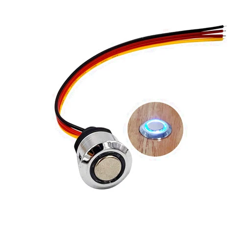HAMRVL Led Dimmer Switch DC 12V Touch Switch On/Off Dimmer Stepless Dimming Switches as 5-24V LED Lights Strip Brightness Controller Suitable for 17mm/0.67in Mounting Hole(Touch dimmer A)