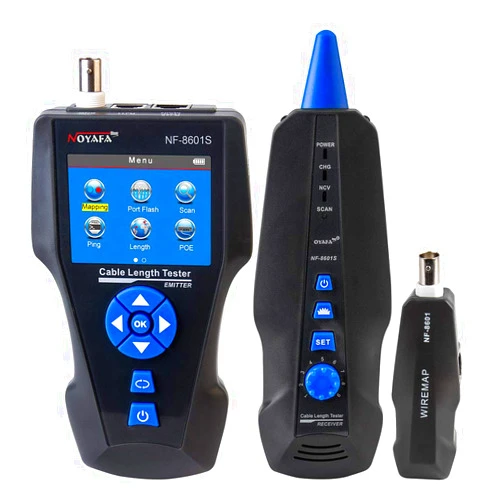 NOYAFA Network Cable Tester,NF-8601S TDR Wire Tester Rj11 Rj45 BNC Multifuncation Ethernet LAN Cable Tester, Precise Breakpoint Test, with PING / POE NF-8601S TDR Cable tester