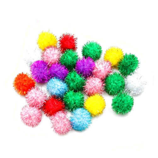 Creativity Street Glitter Poms 33Mm X 40-Piece Assorted
