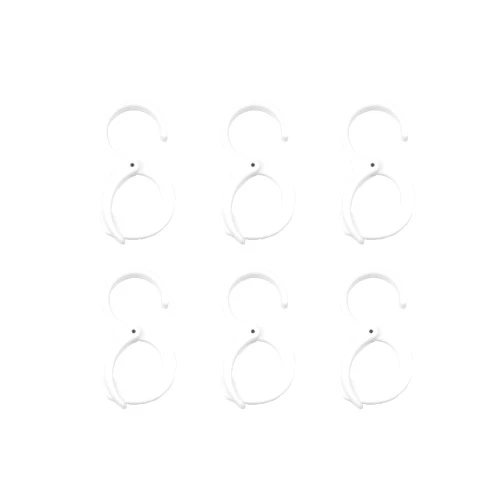 HUOZHI 6 Pcs Multi-Function Clip Hanging Hooks, White