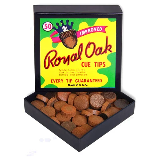 Tweeten Royal Oak Billiard Pool Cue Tips - 1 Box - 50 Tips - Choose Your Size