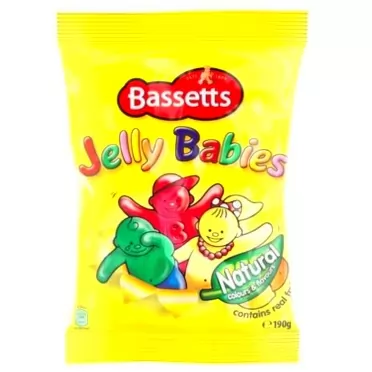 Bassett's Bassetts Jelly Babies 190g Bag x4