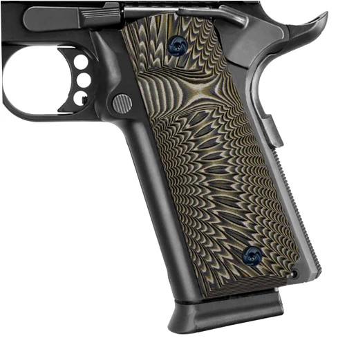 Guuun 1911 Grips G10 Full Size 1911 Grip Ambi Safety Cut Big Scoop Sunburst Texture