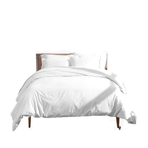 S.V. CREATIONS 1000 Thread Count Supreme Comfort Egyptian Cotton White Cal King Duvet Cover Set with Zipper Closure for Home