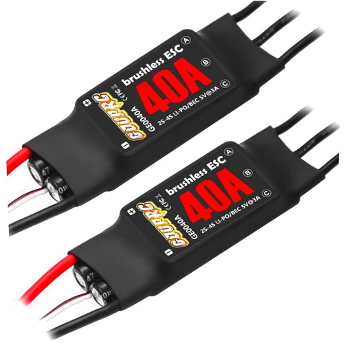 GOUP RC GOUPRC 40A Brushless ESC 2-4S Speed Controller with 5V/3A BEC & XT60 Plugs for Drone Helicopter Fixed Wing DIY RC Multi-axis Aircraft