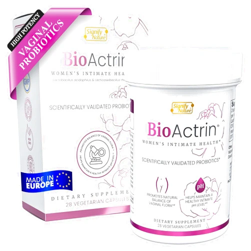 SIGNIFY NATURE Bioactrin Vaginal Probiotics for Women - Formulated Bacterial Vaginosis Treatment, Yeast Infection and Vaginitis Relief - BV Treatment for Women Probiotic- pH Female Vaginitis Support - 28 Pills