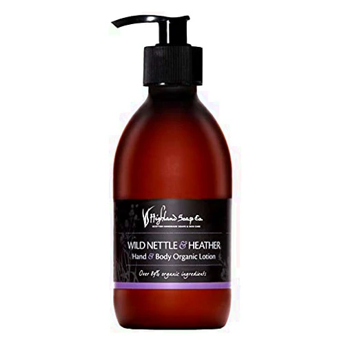 HIGHLAND SOAP CO The Highland Soap Company, Hand & Body Organic Lotion, Wild Nettle & Heather, 10 Fl Oz (Pack of 1)