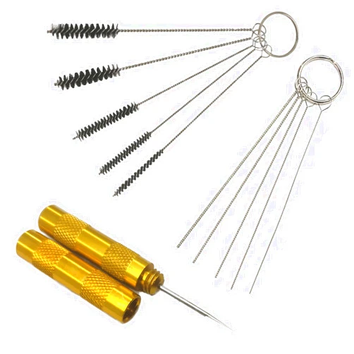 Joyangy Airbrush Cleaning Kit, Spray Gun Cleaning Brush Kit, Air Brushes Cleaner Kit for Painting Kit, 1 Set 5Pcs Cleaning Needles, 1 Set 5Pcs Cleaning Brushes and 1 Wash Needle…