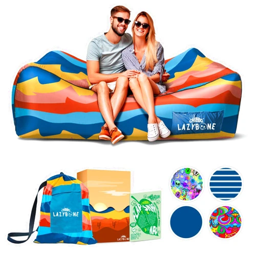 Chillbo Inflatable Couch – Cool Inflatable Chair. Upgrade Your Camping Accessories. Easy Setup is Perfect for Hiking Gear, Beach Chair and Music Festivals.