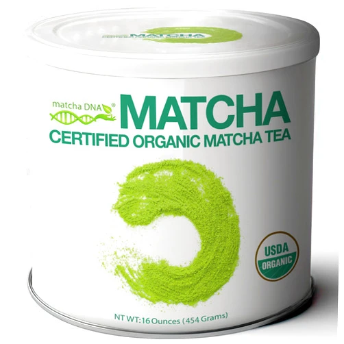 MATCHA DNA Certified Organic Matcha Green Tea Powder (16 oz TIN CAN)