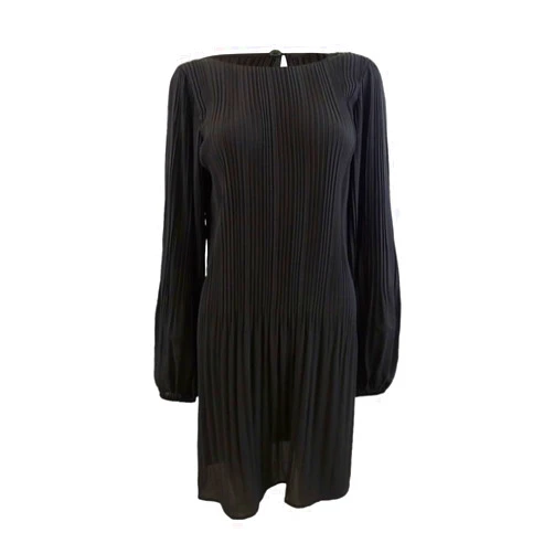 Michael Kors MICHAEL Michael Kors Women's Pleated Mini Dress (S, Black)