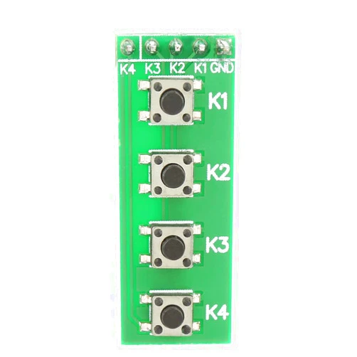 Walfront 4 Key Keyboard Module Universal Dumpling Press 4 Key Push Button Switch Module Keyboard Board for DIY Accessory Kit DC 0-48V