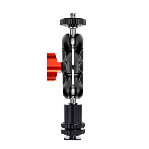 LANXIRE Mini Magic Arm Multi-Function Double Ball Head with Cold Shoe Mount and 1/4