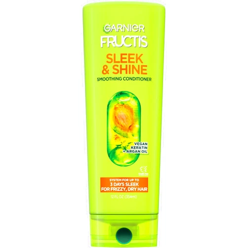Garnier Fructis Sleek & Shine Conditioner, Frizzy, Dry, Unmanageable Hair, 21 fl. oz.(Packaging May Vary)