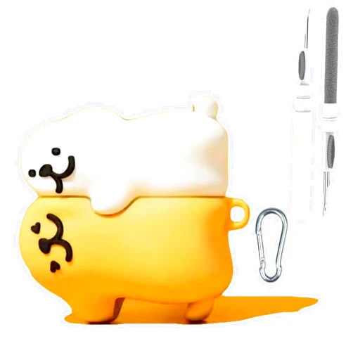TSYue for AirPods Pro Case Cover, Cartoon Soft Silicone Protective Case for Apple AirPod Pro 2nd/1st Generation for Women Men, Cute AirPods Pro 2/Pro Case with Keychain (Yellow1)