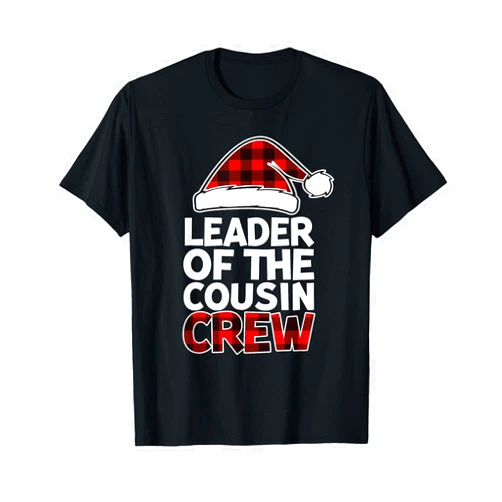 This Is My Christmas Pajama Shirt Christmas Day Leader of the Cousin Crew Christmas Buffalo Red Plaid Xmas T-Shirt