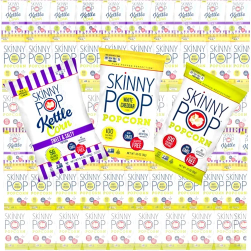 Snacks by Levitya Skinny 0 Pop Variety Pack | Gluten Free | Snacks For Kids-Popcorn | Bags With Kettle, White Cheddar & Original Flavors-0.6oz | Healthy Snacks For Adults-Vegan | Snacks by Levitya