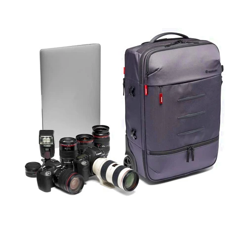 Manfrotto Manhattan Runner-50 Camera Roller Bag for Compact and Reflex Cameras, Multiuse, for Carrying Cameras and Accessories, in Water-Repellent Material, with PC and Tablet Compartment