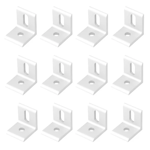 YIDU69Q 12 Pcs Slotted Inside Corner Brace, L Angle Bracket for 3030 Aluminum Extrusion Profile